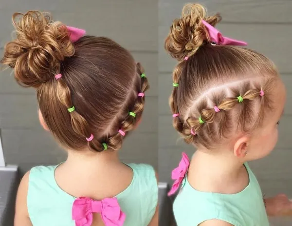 Прически с резиночками для девочек детские на длинные, средние волосы. Фото, видео, как сделать в домашних условиях