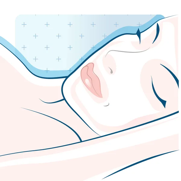 девушка спит с косметической маской на лице